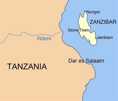 Zanzibar Location Map