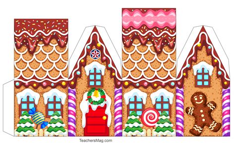 Paper Gingerbread House Template Printable