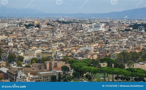 Aerial View of Vatican City Stock Photo - Image of italy, panorama ...