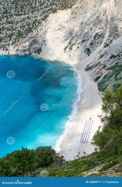 Myrtos Beach stock image. Image of island, turquoise - 56889711