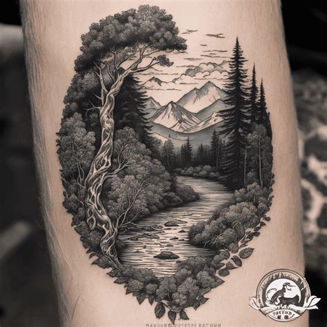 115 Epic Nature Tattoo Ideas Created with AI | artAIstry