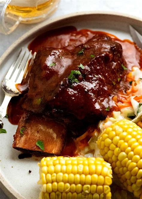 Beef Ribs in BBQ Sauce - slow cooked short ribs! | RecipeTin Eats