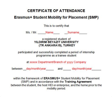 Sample Certificate Of Attendance Template Best Management Software Sheet | Sheet Attendance ...