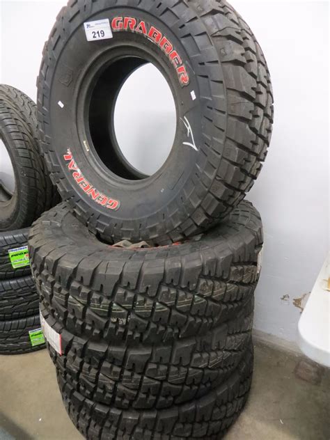 4 NEW GENERAL GRABBER LT 315/75R16 121Q MUDDED SNOW TIRES