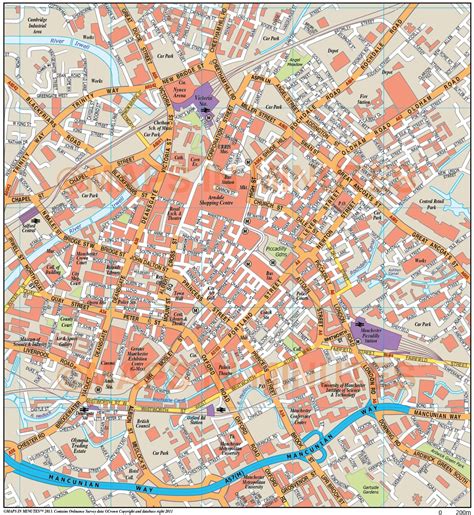 royalty free manchester illustrator vector format city map