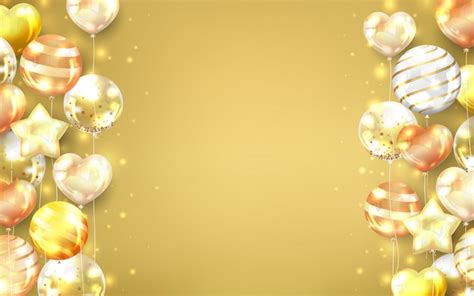 Free Vector | Gold balloons background with copy space