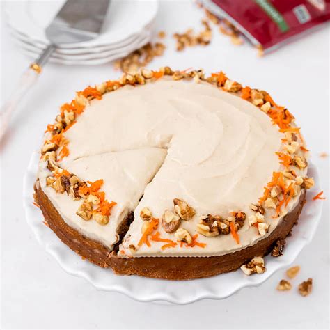 Vegan Carrot Walnut Cake with Cashew Frosting - ShortGirlTallOrder