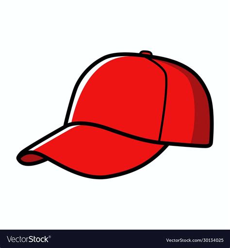 Cartoon vector illustration of baseball cap isolated on white. Download ...