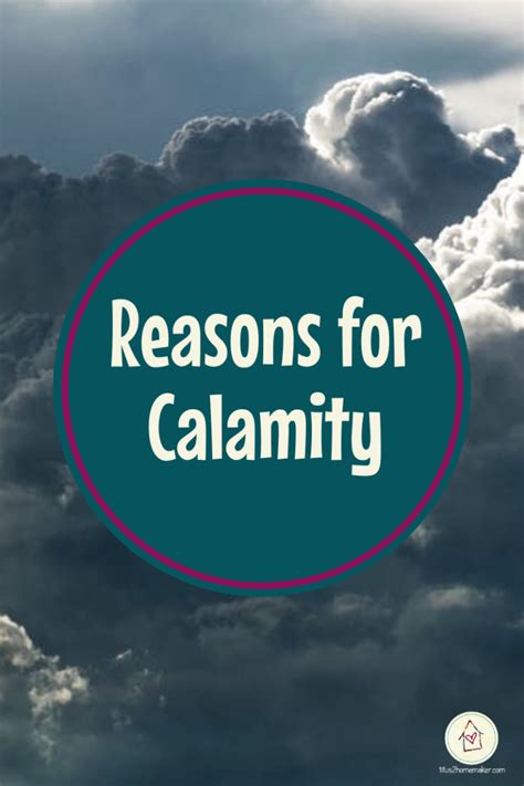 Can We Know the Reasons for Calamity?