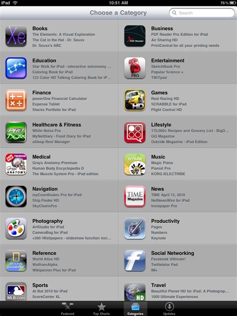 iPad App Store – Categories – Elia Insider