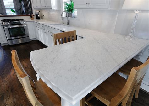 White Carrera Marble Kitchen Countertop by Atlanta Kitchen | Kitchen redo, Kitchen marble ...