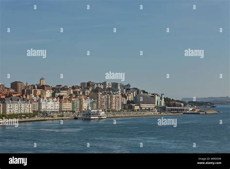 Coastal area and port of Santander in Spain Stock Photo - Alamy