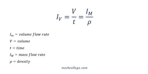 Volume Flow Rate - MechCollege