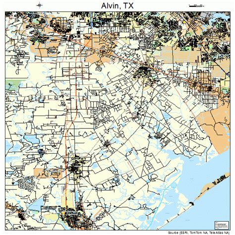 Alvin Texas Street Map 4802272