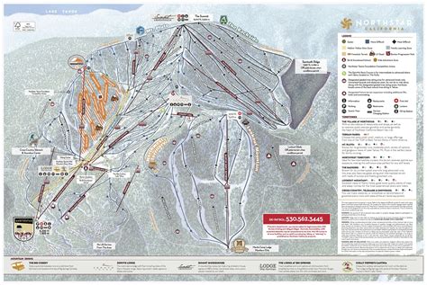 Mappa delle piste da sci a Northstar California