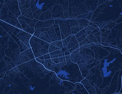 Tirana Vector Map - Dark Blue (AI,PDF) | Boundless Maps