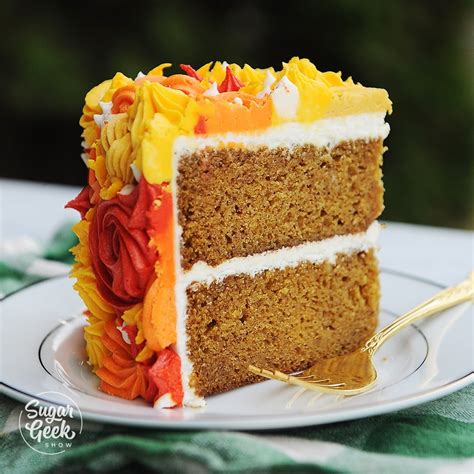 Pumpkin Spice Cake With Stable Cream Cheese Frosting | Sugar Geek Show