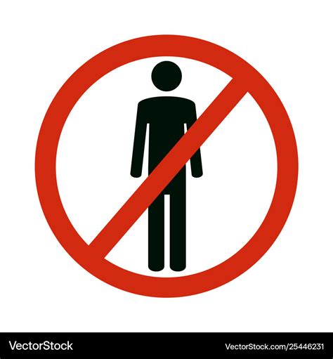 Restricted area sign enter prohibition sign Vector Image