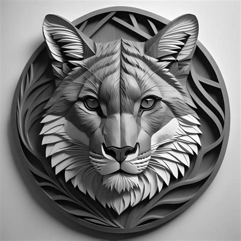 Tiger Carving Portrait, Laser Engrave File - Black And White - High ...