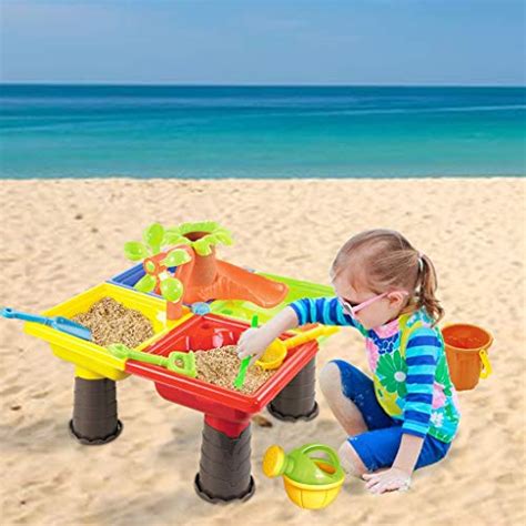 Beach Toy Set Activity Sand Water Tables Storage Sandbox Desk Toy Set ...