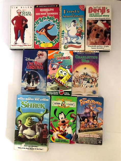 Vintage VHS Tapes Disney Dr Seuss Christmas Classics Dreamworks ...