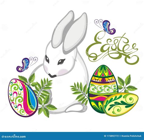 Easter Rabbit, Easter Bunny Symbol Stock Vector - Illustration of ...