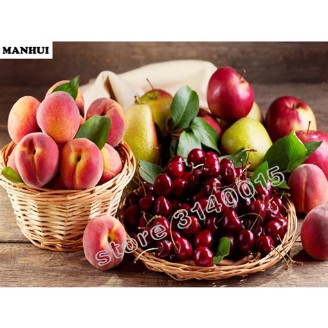 100% 5D diy Diamond Painting 3D Fruit diamond painting Spure rhinestones diamant painting ...