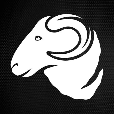 Simple color vinyl Ram Head | Stickers Factory