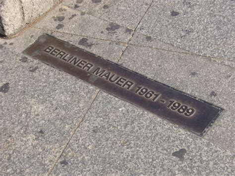 Berlin wall marker | This brass floor marker showed the line… | Flickr