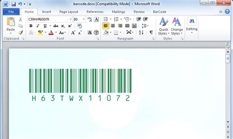 Create Barcode in Word in C#, VB.NET