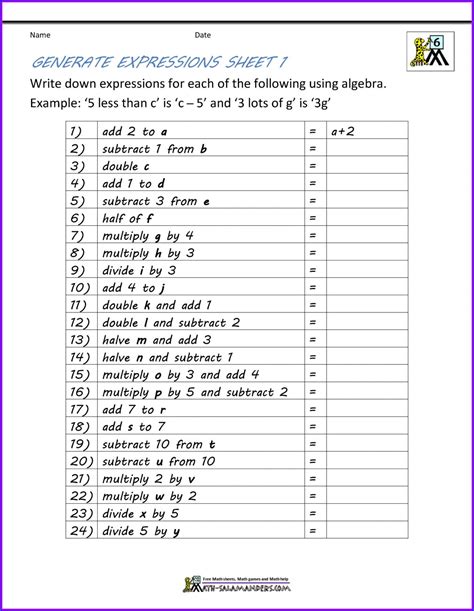 Sixth Grade Grade 6 English Worksheet Worksheet : Resume Examples