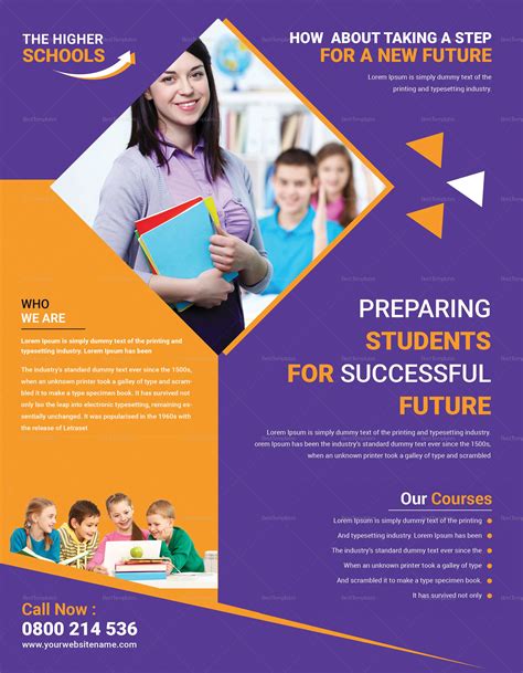 Advanced Education Flyer Template | Education brochures, Free brochure ...