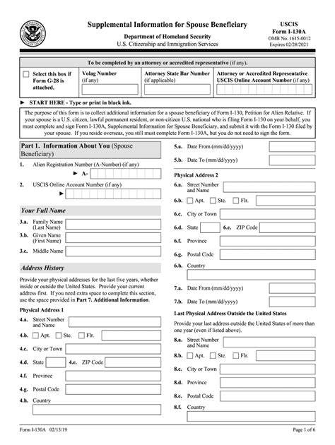 USCIS I-130A 2019-2022 - Fill and Sign Printable Template Online | US Legal Forms