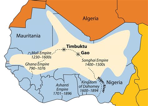 Africa Map Mali Ghana Songhai - My Maps