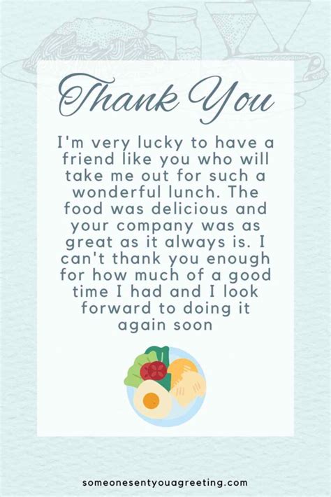 35+ Thank You for Lunch Messages and Notes - Someone Sent You A Greeting