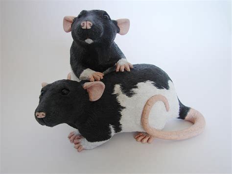 Hooded Fancy Rat Sculpture by philosophyfox on DeviantArt