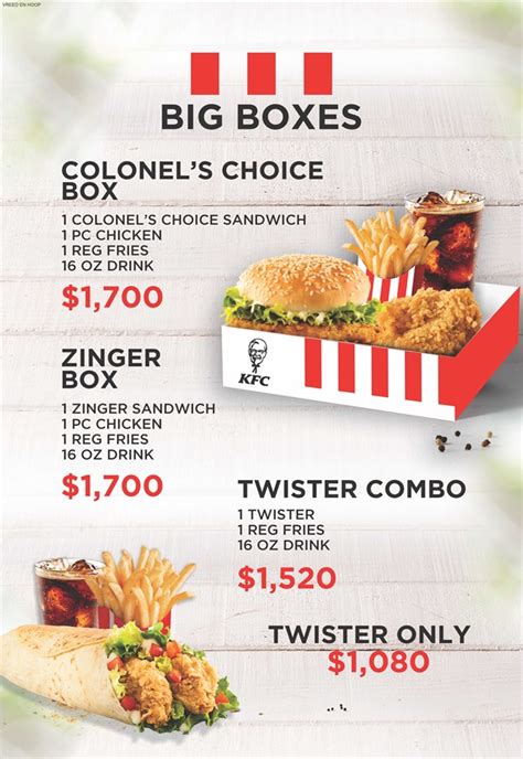 Our Menu – KFC GUYANA