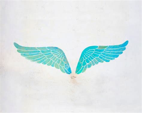 Items similar to Large wall art, turquoise wings graffiti photography ...