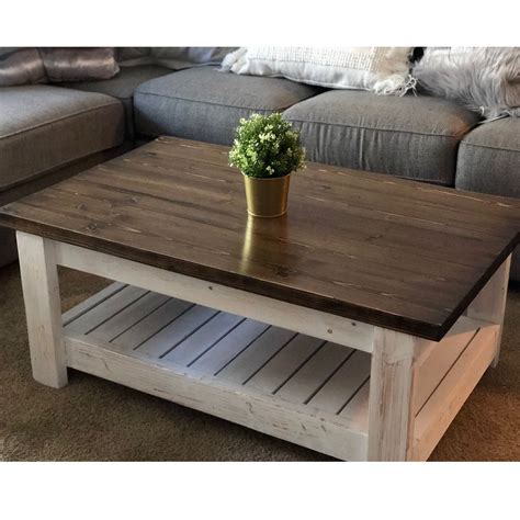 Distressed Farmhouse Coffee Table $165 | Coffee table farmhouse, Coffee table, Farmhouse furniture