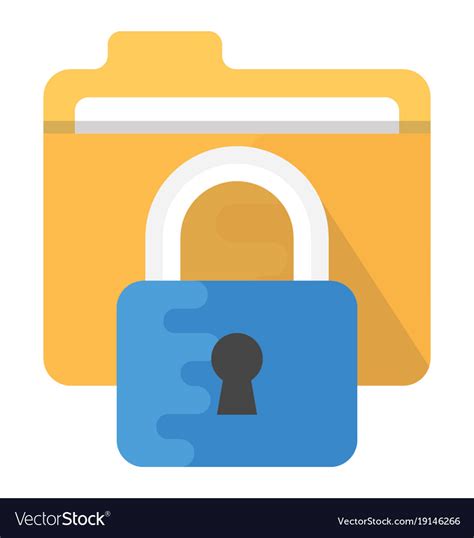 Data security flat icon Royalty Free Vector Image