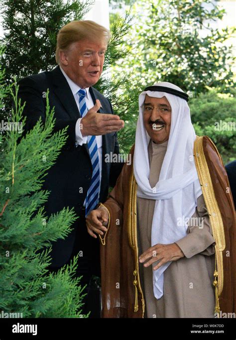 President Donald Trump meets with Sheikh Sabah Al-Ahmad Al-Jaber Al-Sabah, Emir of Kuwait, at ...