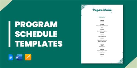 14+ Program Schedule Templates - Docs, PDF