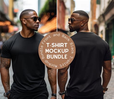 Front and Back Black T-shirt Mockup Bundle African (Download Now) - Etsy