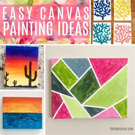 Easy Canvas Painting Ideas – 30+ DIYs for Beginners – The How To Mom