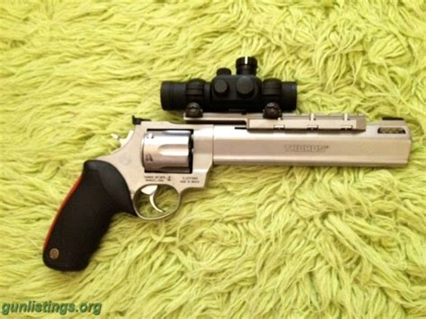 Gunlistings.org - Pistols Taurus Raging Bull 44mag SS With Scope