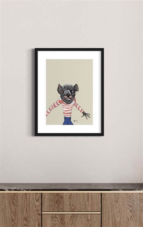 Rat Fantastic Mr Fox Hand Drawn Digital Illustration - Etsy