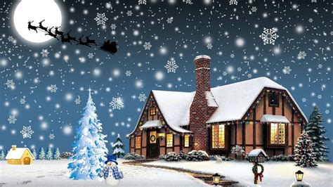 Snowy Christmas Night Wallpapers - Top Free Snowy Christmas Night Backgrounds - WallpaperAccess