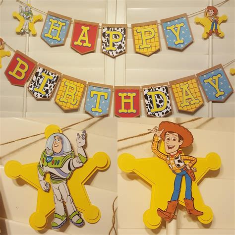 Toy Story Birthday Banner/ Inspired Toy Story Happy Birthday | Etsy