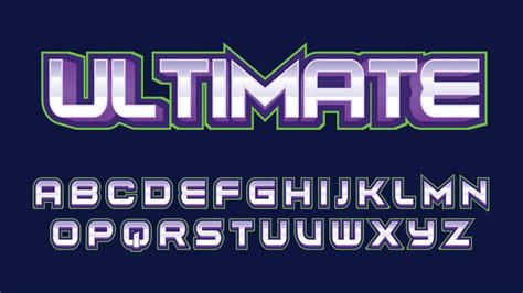 Purple and Green Modern Gaming Logo Typography 2198212 Vector Art at ...