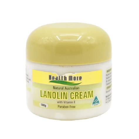 100% Australian HealthMore Natural Lanolin Cream with Vitamin E Moisturizes Nourishes &Protects ...